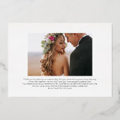 Pas getrouwd voor getrouwde kerstman foto folie feestdagenkaart (Achterkant)