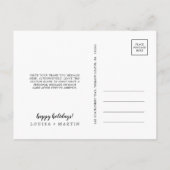 Pas getrouwd voor gevlekte tan met kerstmis bedank feestdagenkaart (Achterkant)