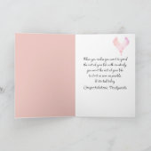 Pas getrouwd wasknijpers op een waslijn kaart (Binnen)