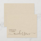 Pas getrouwd Weddenschap paar Monogram briefkaart (Voorkant / Achterkant)