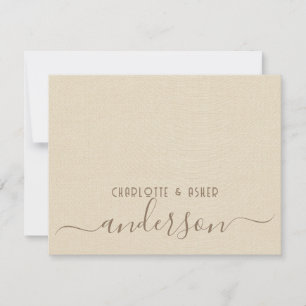 Pas getrouwd Wedding Couple Monogram Notitiekaartje