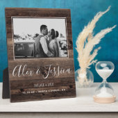 Pas getrouwd Wedding Rustic Foto Decor Fotoplaat (Zijkant)