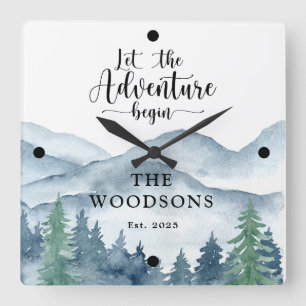 Pas getrouwd Wedding  Vierkante Klok