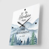 Pas getrouwd Wedding Vierkante Klok (Hoek)