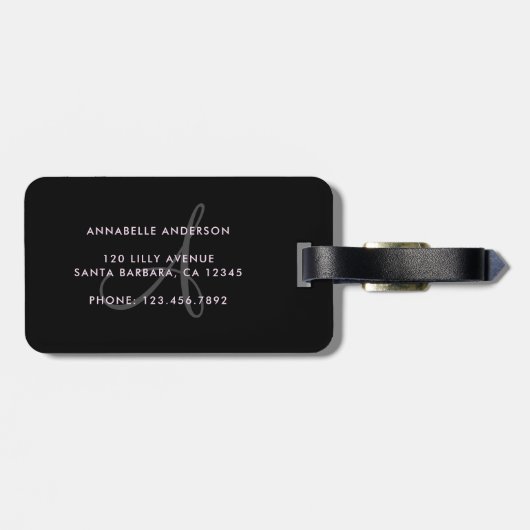 Pas getrouwd Wifey Typografie Bagagelabel (Achterkant horizontaal)