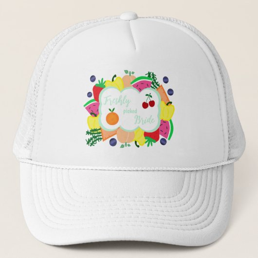 Pas Getrouwde Bruid Bruiloft Feest Trucker Pet (Voorkant)