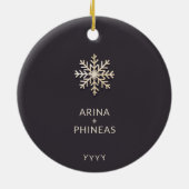 Pas getrouwd's eerste kerstfoto Ornament (Achterkant)