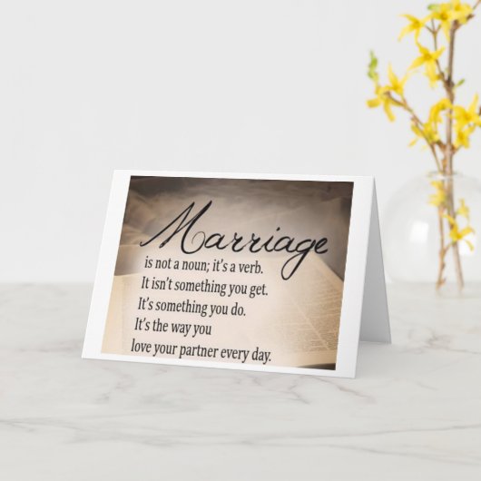 PAS GETROUWD'S LIEFDE OP HUN TROUWDAG KAART (Gele Bloem)