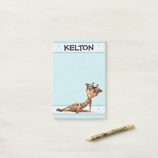 Pas giraffe aan post-it nota's aan post-it® notes (Op bureau)