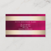 Pas Gold Striped Modern Stijlvol aan Visitekaartje (Achterkant)