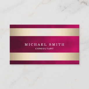 Pas Gold Striped Modern Stijlvol aan Visitekaartje