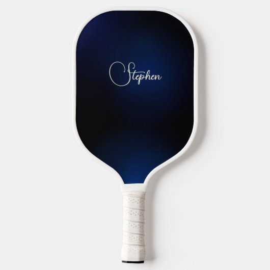 Pas Golden Marble Background Zebra Texture aan Pickleball Paddle (Achterkant)