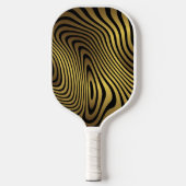 Pas Golden Marble Background Zebra Texture aan Pickleball Paddle (Voorkant)