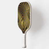 Pas Golden Marble Background Zebra Texture aan Pickleball Paddle (Links)