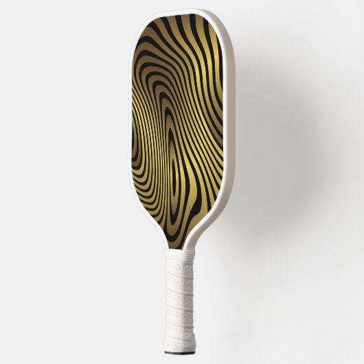 Pas Golden Marble Background Zebra Texture aan Pickleball Paddle (Links)