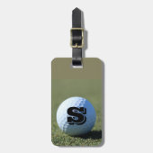 Pas Golf Ball op Groen aan met Monogram Bagagelabel (Voorkant verticaal)