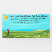 Pas Golf Driving Range Zakelijk Schilderachtig aan Spandoek (Horizontaal)