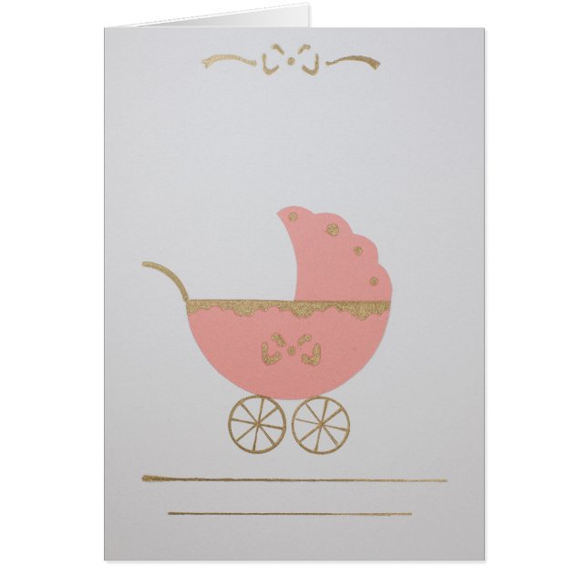 Pas gouden roze baby stroller aan (Voorkant)