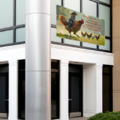 Pas Grappig Biologisch Boerderij Verse Eieren Kooi Spandoek (Buitenkant Gebouw)