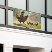 Pas Grappig Biologisch Boerderij Verse Eieren Kooi Spandoek (Buitenkant Gebouw)