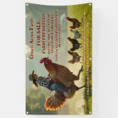 Pas Grappig Biologisch Boerderij Verse Eieren Kooi Spandoek (Verticaal)