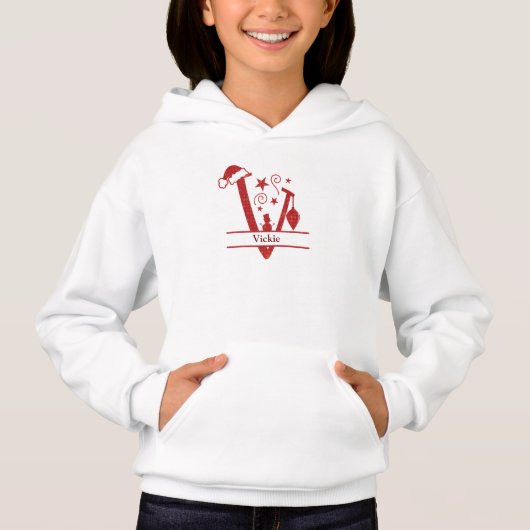 Pas Grappig V-Kerstmisalfabet aan (Voorkant)