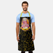 Pas grappige barbecue chef-kok varken grillen schort (Gedragen)