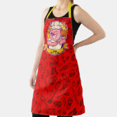 Pas grappige barbecue chef-kok varken grillen schort (Insitu)