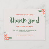 Pas Groen gelukkig Nieuwjaar aan Dank u Klant Briefkaart (Voorkant)