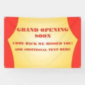 Pas Grote Openen van de Aanpassing snel weer opene Spandoek (Horizontaal)