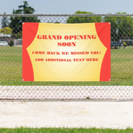 Pas Grote Openen van de Aanpassing snel weer opene Spandoek (Insitu)