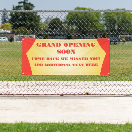 Pas Grote Openen van de Aanpassing snel weer opene Spandoek (Insitu)