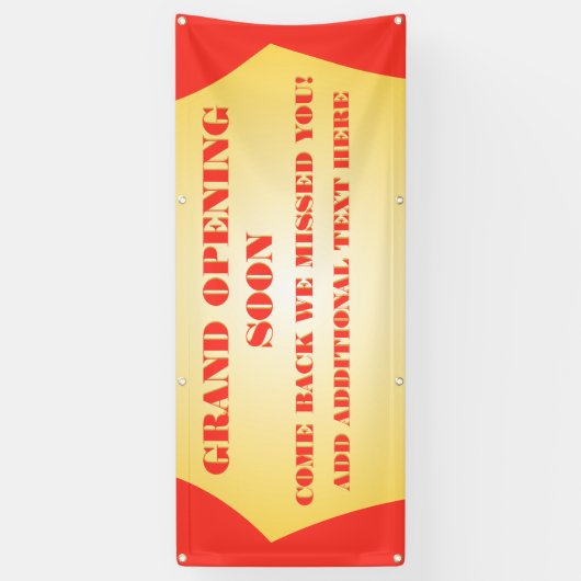 Pas Grote Openen van de Aanpassing snel weer opene Spandoek (Verticaal)