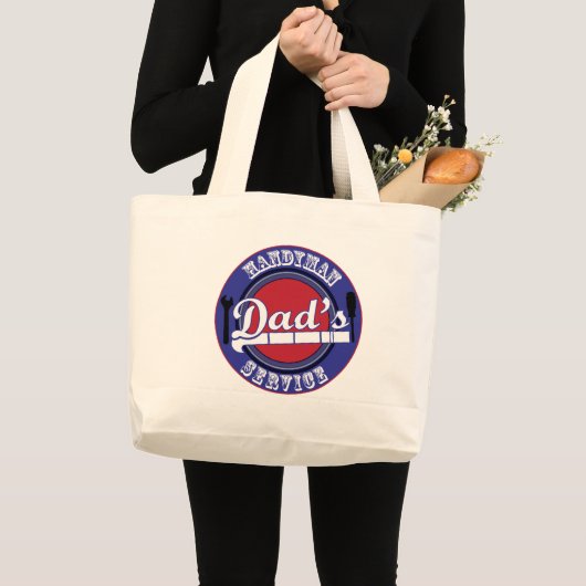 Pa's Handyman Service Grote Tote Bag (Voorkant (product))
