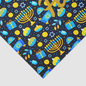 Pas HANUKKAH Blue Gold Tissue Paper aan Tissuepapier (Detail)
