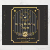 Pas Happy Birthday aan een gedetailleerde vriend a Bier Etiket (Enkel label)