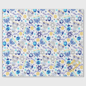 Pas HAPPY HANUKKAH Vakantiedraaier aan Cadeaupapier (Vlak)