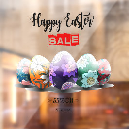 Pas Happy Pasen Sale Versierde Paaseieren Aan  Raamsticker