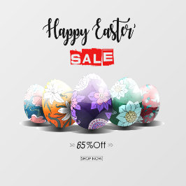 Pas Happy Pasen Sale Versierde Paaseieren Aan  Raamsticker