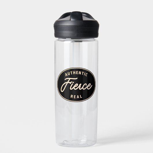 PAS HET AAN! 20 oz waterfles, "Fierce... Waterfles (Voorkant)