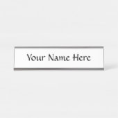 Pas het aan! bureau naambordje (Voorkant)