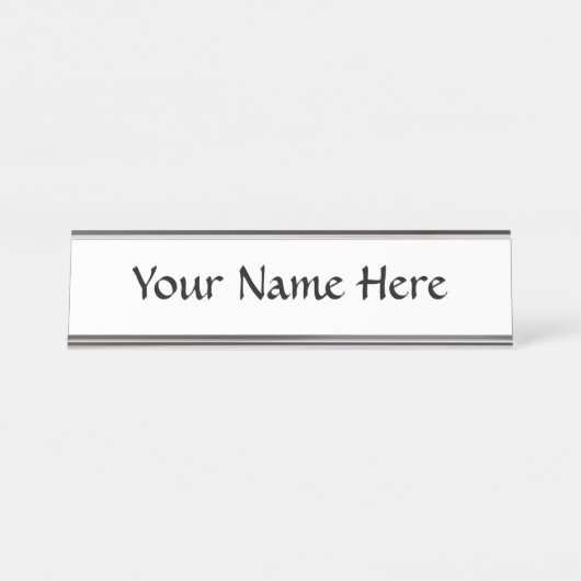 Pas het aan! bureau naambordje (Voorkant)