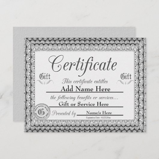 Pas het aan! Cadeaubon (Voorkant / Achterkant)