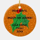 Pas het aan, Chocolate Chip Cookie Keramisch Ornament (Achterkant)