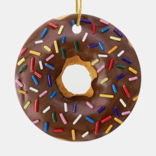 Pas het aan, Chocolate Donut Keramisch Ornament (Voorkant)