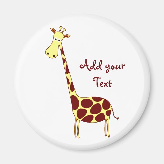 Pas het aan! Cute Giraffe Design Magneet (Voorkant)