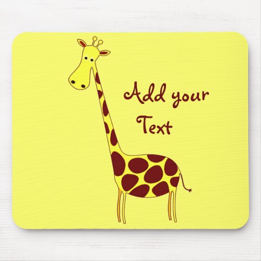 Pas het aan! Cute Giraffe Design Muismat (Voorkant)