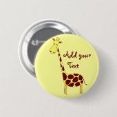 Pas het aan! Cute Giraffe Design Ronde Button 5,7 Cm (Voorkant /achterkant)