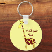 Pas het aan! Cute Giraffe Design Sleutelhanger (Achterkant)
