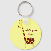 Pas het aan! Cute Giraffe-ontwerp Sleutelhanger (Voorkant)